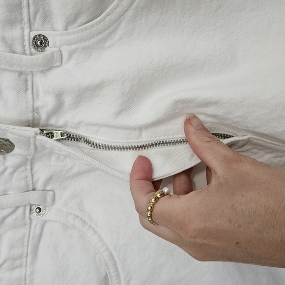 ZARA White Denim Playsuit Junpsuit Shorts. Size XS NWT - Picture 7 of 14